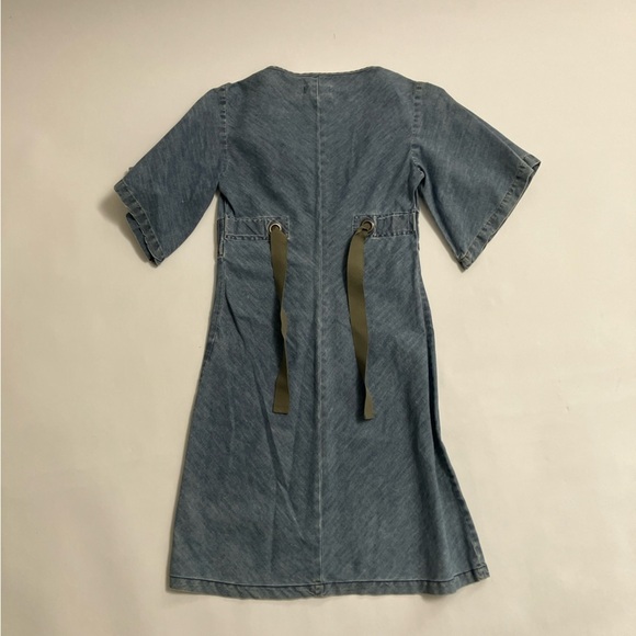 DIESEL tie back denim dress - Picture 4 of 5
